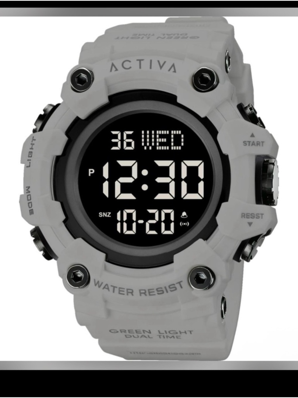 ACTIVA Digital Sport Watch in Light Gray